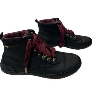 Keds Scout Boot Black Water Resistant Canvas Lace Up High Top Sneaker Sz 11